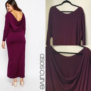 ASOS Curve Burgundy Maxi Dress